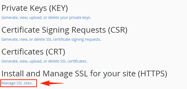  Manage SSL sites