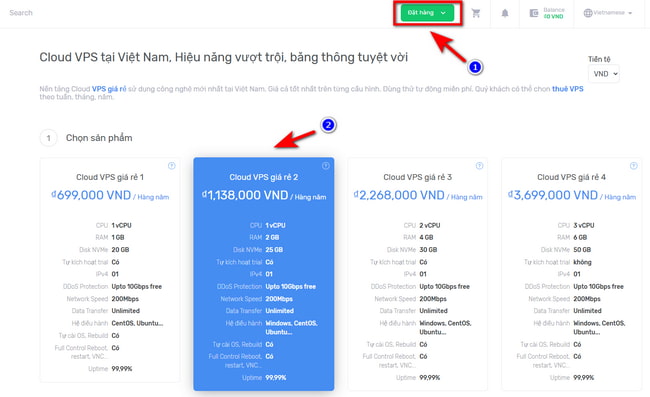 Cách áp mã giảm giá DataOnline