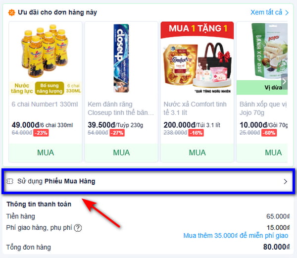 Nhập mã giảm giá Bách Hóa Xanh