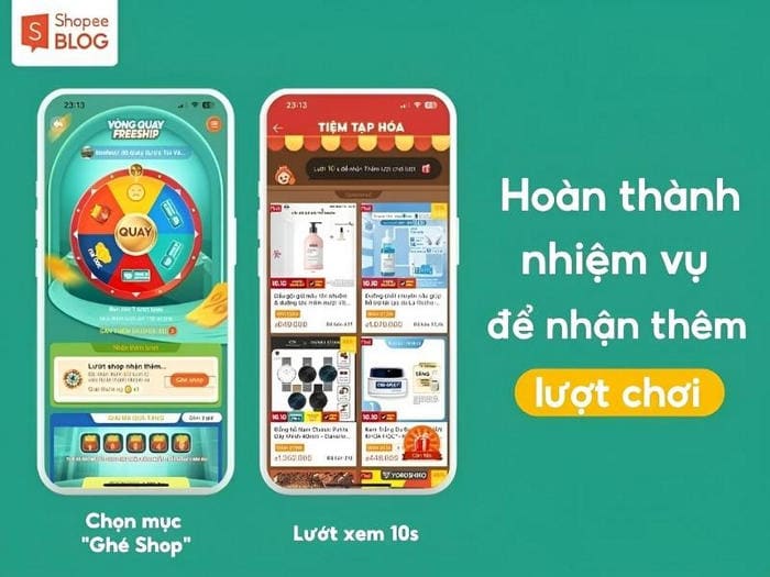 Tham gia game Vòng quay Freeship Shopee