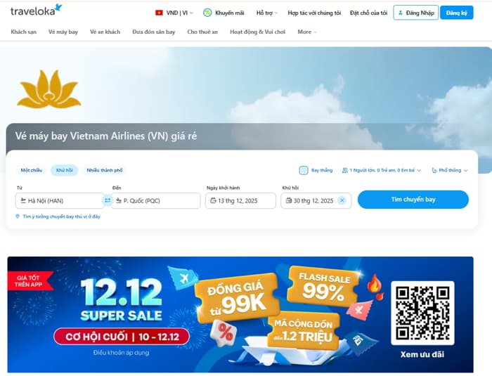 săn vé máy bay Vietnam Airlines giá rẻ 