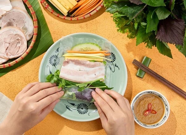 Chọn bánh tráng cuốn thịt heo 